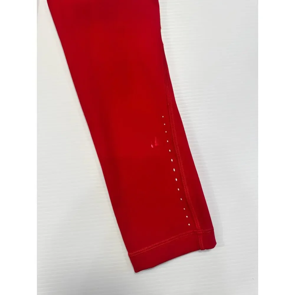 Lululemon Swift Speed High Rise Crop 21" Leggings 2 Dark Red Run Pockets Pilates - Picture 8 of 16